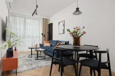 Część wypoczynkowa w obiekcie Grzybowska Elegant Apartment in the Heart of the Capital by Renters Prestige