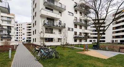 Budynek, w którym mieści się apartament