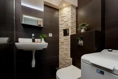 Łazienka w obiekcie Salezego Apartment near PGE Narodowy Warsaw by Noclegi Renters