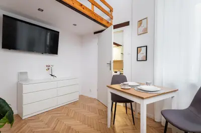 Telewizja i/lub zestaw kina domowego w obiekcie The Central Loft Chmielna
