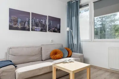 Część wypoczynkowa w obiekcie Cupcake Apartment Mokotow