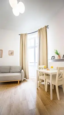 Część wypoczynkowa w obiekcie Lovely apartment in Warsaw