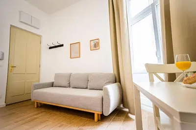 Część wypoczynkowa w obiekcie Lovely apartment in Warsaw