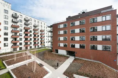 Budynek, w którym mieści się apartament