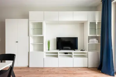 Telewizja i/lub zestaw kina domowego w obiekcie Praga Żupnicza Chic Studio by BookingHost