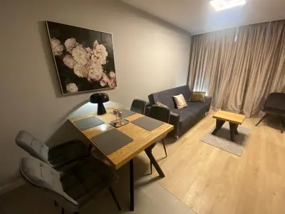 Część wypoczynkowa w obiekcie Wiktoryn 6 piękne nowe apartamenty z dużymi balkonami