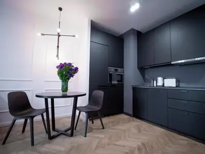 Kuchnia lub aneks kuchenny w obiekcie Mennica Residence PATRONUS PRIVATE APARTMENTS