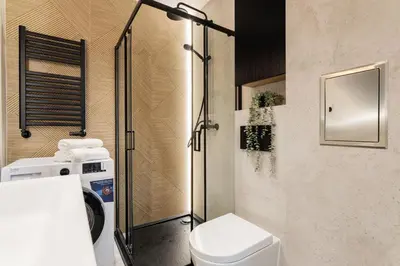 Łazienka w obiekcie Blue Matcha Premium Apartment Okopowa