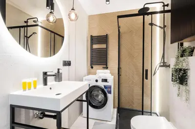 Łazienka w obiekcie Blue Matcha Premium Apartment Okopowa