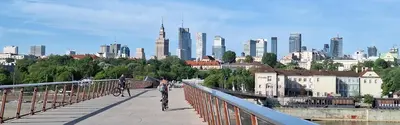 Widok na miasto Warszawa z tego apartamentu