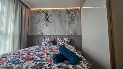 Łóżko lub łóżka w pokoju w obiekcie Apartament Elegance, Metro, free parking