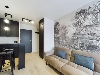 Część wypoczynkowa w obiekcie Modern Studio with WiFi in Warsaw by Noclegi Renters