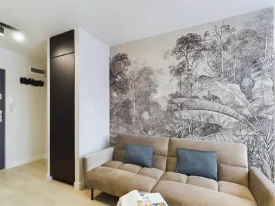 Część wypoczynkowa w obiekcie Modern Studio with WiFi in Warsaw by Noclegi Renters