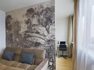 Część wypoczynkowa w obiekcie Modern Studio with WiFi in Warsaw by Noclegi Renters