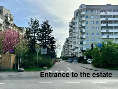 Budynek, w którym mieści się apartament