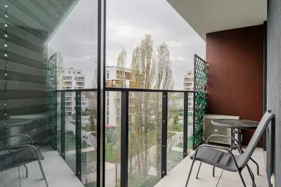 Balkon lub taras w obiekcie P&O Apartments Rydygiera III