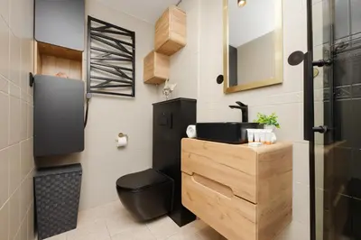 Kuchnia lub aneks kuchenny w obiekcie Family Unique Apartment for 4 people in Warsaw Wola by Noclegi Renters