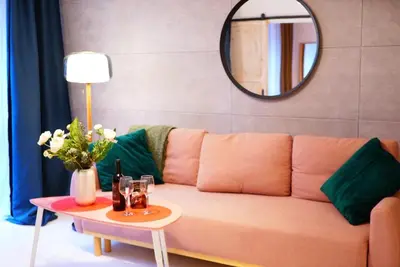 Część wypoczynkowa w obiekcie Cinema Apartament by P&J Apartaments