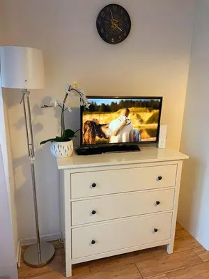 Telewizja i/lub zestaw kina domowego w obiekcie HomeComfort Apartament Sweet Heart