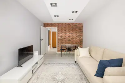 Część wypoczynkowa w obiekcie Modern Apartment in Warsaw City Center