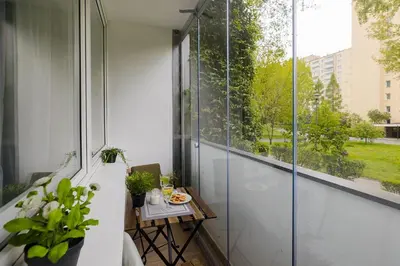 Balkon lub taras w obiekcie Reymonta Apartment near Metro Station by Mia