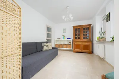 Część wypoczynkowa w obiekcie Okopowa Rodzinny Apartament z Balkonem Warszawa by Noclegi Renters