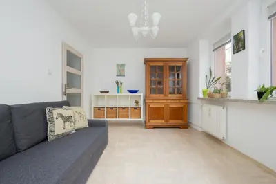 Część wypoczynkowa w obiekcie Okopowa Rodzinny Apartament z Balkonem Warszawa by Noclegi Renters