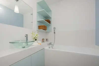 Łazienka w obiekcie Okopowa Rodzinny Apartament z Balkonem Warszawa by Noclegi Renters