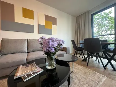 Część wypoczynkowa w obiekcie Luxurious and Modern Apartments in Warsaw City Center with Parking by Renters Prestige
