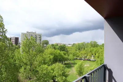 Balkon lub taras w obiekcie Labo Apartment Soho Mińska