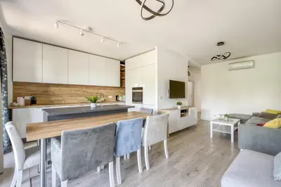 Kuchnia lub aneks kuchenny w obiekcie Labo Apartment Soho Mińska