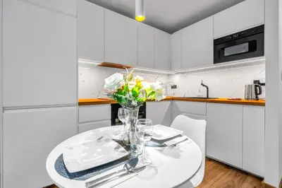 Kuchnia lub aneks kuchenny w obiekcie Warsaw Downtown - Workspace, Park & Metro Nearby - Rentujemy