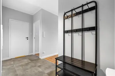 Łóżko lub łóżka w pokoju w obiekcie Warsaw Bemowo - Parking, Balcony & Workspace - by Rentujemy