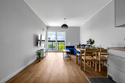 Część wypoczynkowa w obiekcie Warsaw Bemowo - Parking, Balcony & Workspace - by Rentujemy
