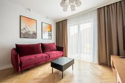 Część wypoczynkowa w obiekcie Wileńska Express Chic Apartment by BookingHost