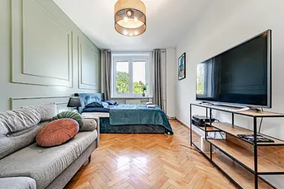 Telewizja i/lub zestaw kina domowego w obiekcie Warsaw Inside Wola & Business