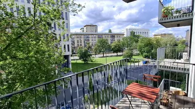 Balkon lub taras w obiekcie Rezydencja Metro Wilanowska 24h reception