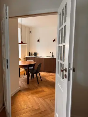 Kuchnia lub aneks kuchenny w obiekcie Apartament przy Łazienkach Królewskich
