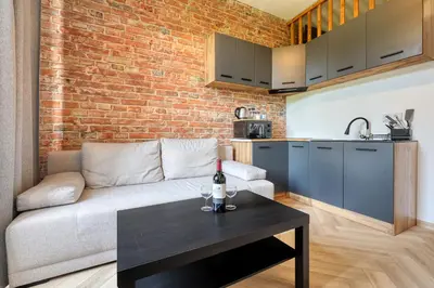 Kuchnia lub aneks kuchenny w obiekcie Industrial Apartment