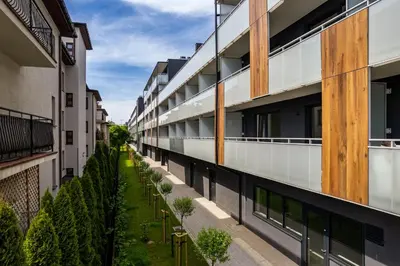 Budynek, w którym mieści się apartament