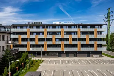 Budynek, w którym mieści się apartament