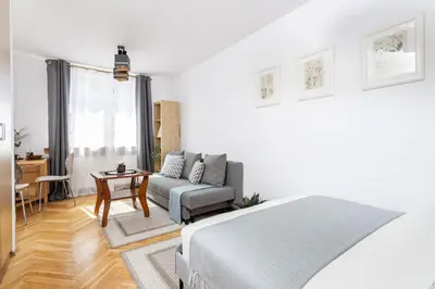 Część wypoczynkowa w obiekcie SuperApart Kilińskiego 3, Cozy Urban Retreat, Perfect for Couples
