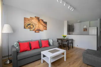 Kuchnia lub aneks kuchenny w obiekcie Vorto Apartament 4 - Warszawa Centrum
