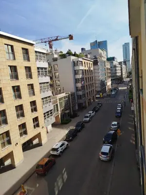 Widok na miasto Warszawa z tego apartamentu