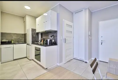Kuchnia lub aneks kuchenny w obiekcie Airport Apartament Bokserska
