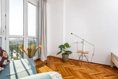 Część wypoczynkowa w obiekcie Peach Apartment Mokotow