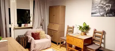 Łóżko lub łóżka w pokoju w obiekcie Jasmine Apartment Dolny Mokotow