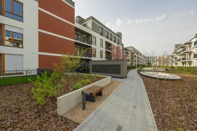 Budynek, w którym mieści się apartament