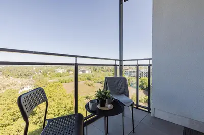 Balkon lub taras w obiekcie Wiktoryn 201 SuperApart - Komfortowy pobyt