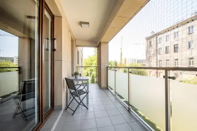 Balkon lub taras w obiekcie Labo Apartment Kamionek